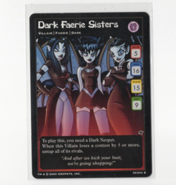LP Dark Faerie Sisters 49/234 Neopets TCG Base Set RARE Card - Image 1