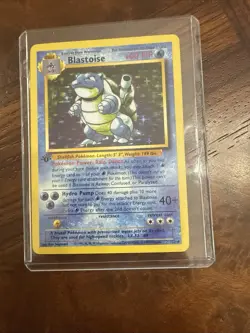 Pokemon Card Blastoise 2/102 Holographic Unlimited 1995 Near Mint Condition - Image 1