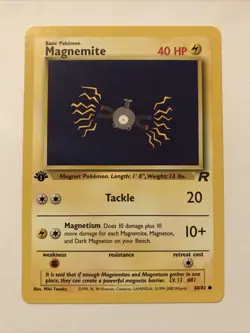 Pokemon TCG Magnemite Team Rocket 60/82 Regular 1st Edition Common Card - Image 1