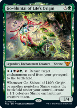 Go-Shintai of Life's Origin Commander: Neon Dynasty Magic mtg Light Play, x1 - Image 1