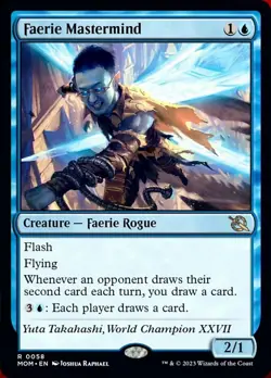 Faerie Mastermind March of the Machine Magic mtg Light Play, English x1 - Image 1