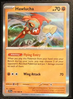Pokemon TCG | Hawlucha | Scarlet & Violet Base Set #118 | Holo - Image 1