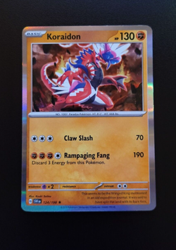 Pokemon TCG, Koraidon, Scarlet & Violet Base Set #124, Holographic, Rare - Image 1