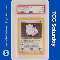 1999 POKEMON UNLIMITED #5/102 CLEFAIRY RARE HOLO PSA 7 - Image 1