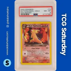 2002 POKEMON NEO DESTINY #10/105 DARK TYPHLOSION HOLO PSA 8 - Image 1