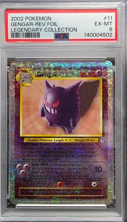 Gengar 2002 Pokemon Legendary Collection Reverse Foil 11/110 PSA 6 EX-MT - Image 1