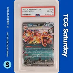 2024 POKEMON PALDEAN FATES #054/091 CHARIZARD EX PSA 10 - Image 1