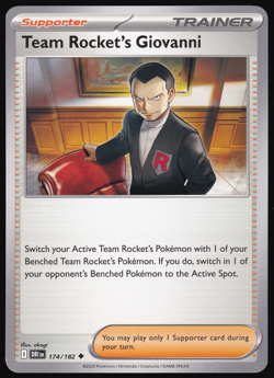 Team Rocket's Giovanni 174/182 Destined Rivals 2025 Pokemon NM Near Mint - Image 1