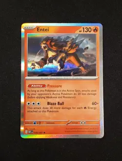 Pokemon TCG, Entei, Obsidian Flames #30, Holo Rare, Near Mint - Image 1