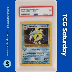 1999 POKEMON UNLIMITED #6/102 GYARADOS RARE HOLO PSA 7 - Image 1