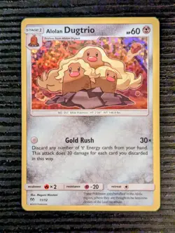 Alolan Dugtrio 011/012 [McDonald's 2019 Promo] Holo - Pokemon TCG - LP/NM - Image 1
