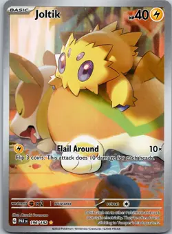 Pokemon TCG Scarlet & Violet Paradox Rift Joltik Illustration Rare 196/182 - Image 1