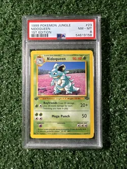 Nidoqueen 1st Edition Jungle Non Holo 23/64 PSA 8 Pokemon 1999 - Image 1