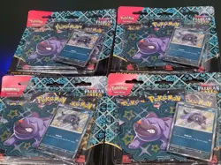 4 FOUR Pokemon TCG Paldean Fates Tech Sticker Collection - Sealed 12 Booster - Image 1