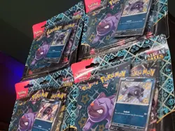 4 FOUR Pokemon TCG Paldean Fates Tech Sticker Collection - Sealed 12 Booster - Image 3