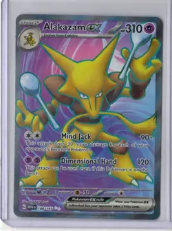 Pokemon 2023 Scarlet & Violet 151 Alakazam EX 188/165 Ultra Rare Full Art NM - Image 1