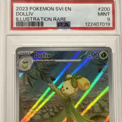 2023 POKEMON SVI EN-SCARLET & VIOLET ILLUSTRATION RARE #200 DOLLIV PSA 9 - Image 4