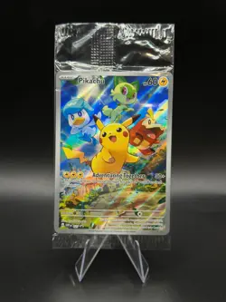 Pikachu SVP027 Black Star Promo Scarlet & Violet Holo Pokemon Card - NM SEALED - Image 1