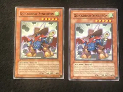 Quickdraw Synchron (2x) SOVR-EN004/DP09-EN010 Common 1st/Unl NM Edison Yugioh - Image 1