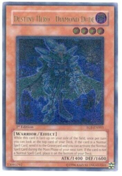 ULTIMATE RARE Destiny Hero - Diamond Dude 1st Edition EOJ-EN003 Yugioh Ulti MP - Image 1