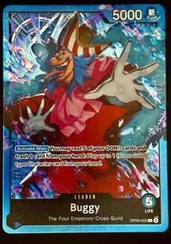 Buggy OP09-042 Leader | One Piece TCG: ST25 Blue Buggy English — Foil NM - Image 2