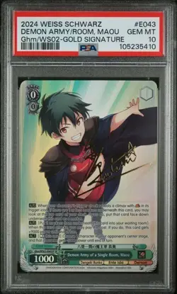 Weiss Schwarz Demon Army of a Single Room, Maou Signed SP Dengeki Bunko Psa 10 - Image 1