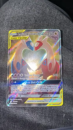 Pokemon Latias & Latios GX TAG TEAM Ultra Rare Full Art Holo SM-Team Up Card - Image 1