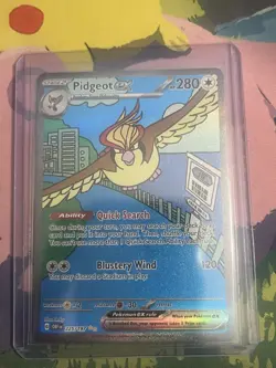 Pidgeot EX 225/197 Obsidian Flames Special Illustration Rare Card NM - Image 2