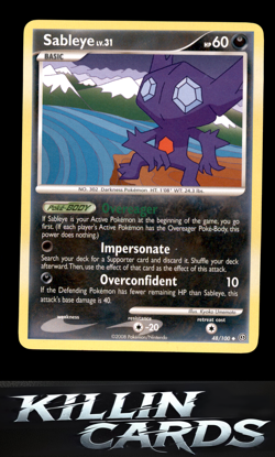 Sableye 48/100 Pokemon Uncommon Stormfront Card NM - Image 1