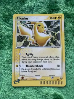 NM Pokemon Pikachu TCG Black Star Promo Holo Card #012 2003 - Image 1