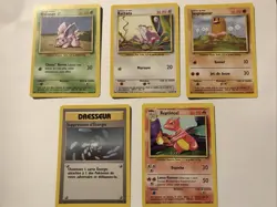 Lot Of 5 French Pokemon Base Set Unlimited Cards Charmeleon - NM - Image 1
