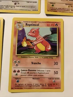 Lot Of 5 French Pokemon Base Set Unlimited Cards Charmeleon - NM - Image 5