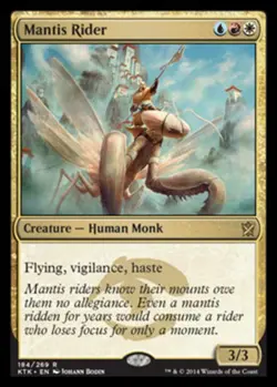 1 x Mantis Rider - Foil - Khans of Tarkir - Light Play - MTG - Image 1
