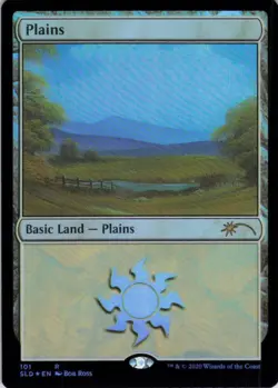 MTG Plains (101) | NM Foil | Secret Lair Bob Ross Lands {SLD} - Image 2
