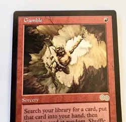Gamble MTG Urza’s Saga 188/350 Rare Near Mint Red Sorcery 1998 - Image 2