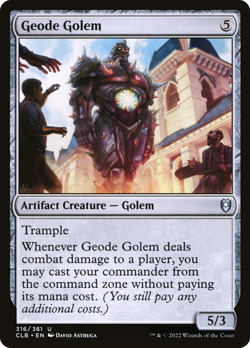 Geode Golem (FOIL) x1 - MTG Commander Legends: Battle for Baldur's Gate CLB #316 - Image 1