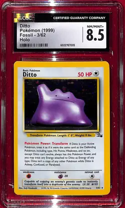 CGC 8.5 1999 Pokemon Fossil Holo Ditto #3 - Image 1