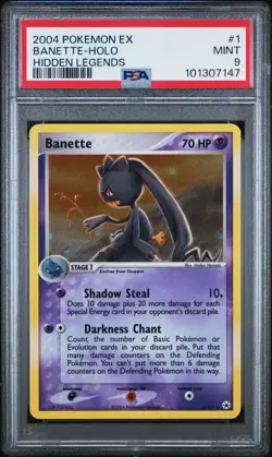 2004 Pokemon EX Hidden Legends Banette Holo 1/101 PSA 9 - Image 1