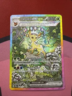 Pokemon TCG Prismatic Evolutions Leafeon EX 144/131 Special Illustration Rare - Image 1