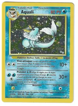 Aquali - French Pokemon TCG Vaporeon Jungle 12/64 Holo Unlimited - Image 1