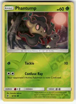 Phantump SM - Guardians Rising Common,Reverse Holo Pokemon Lightly played - Image 1