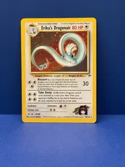 Pokemon TCG Erika's Dragonair Gym Heroes 4/132 Holo Unlimited Rare Half Swirl LP - Image 1