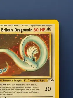 Pokemon TCG Erika's Dragonair Gym Heroes 4/132 Holo Unlimited Rare Half Swirl LP - Image 4