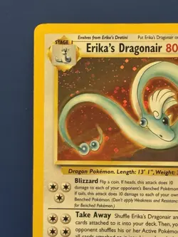 Pokemon TCG Erika's Dragonair Gym Heroes 4/132 Holo Unlimited Rare Half Swirl LP - Image 5