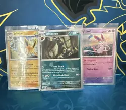 Umbreon + Jolteon + Sylveon Pokemon Prismatic Evolutions Pokeball Reverse Holos - Image 1