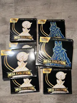 Lot 8x Pokemon TCG Mega Evolution Elite Trainer Box ETB Factory Sealed - Image 1