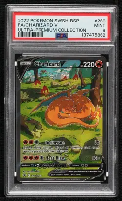 Charizard V Pokemon Sword & Shield Black Star Promo PSA 9 - Image 1