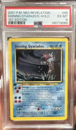 Pokemon Neo Revelation Shining Gyarados 1st Edition Holo Secret Rare PSA 6 65/64 - Image 1