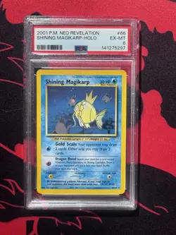2001 POKEMON NEO REVELATION #66 SHINING MAGIKARP-HOLO PSA 6 #66 - Image 1