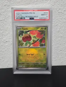 Applin 009/131 Pokeball Reverse Prismatic Evolutions PSA 10 GEM MINT Pokemon TCG - Image 1